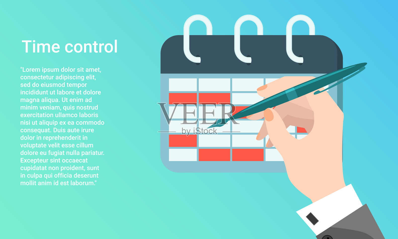 时间控制插画图片素材