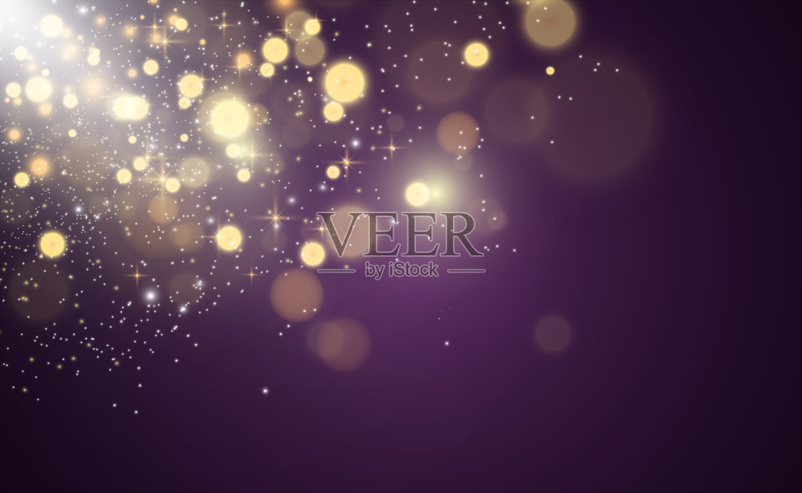 美丽的火花闪耀着特殊的光芒。插画图片素材