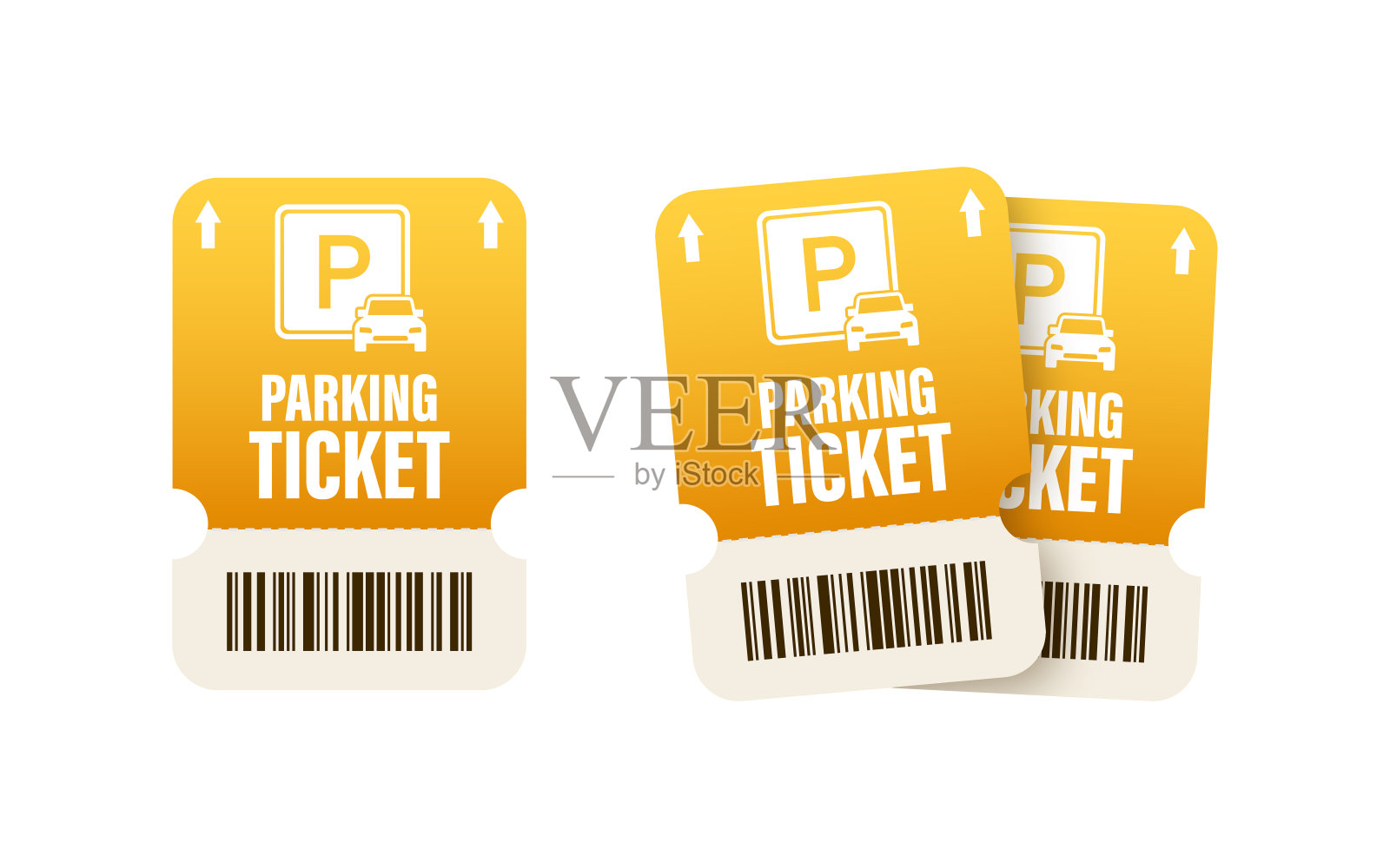 停车罚单,任何用途的伟大设计。停车区域。向量股票插图插画图片素材