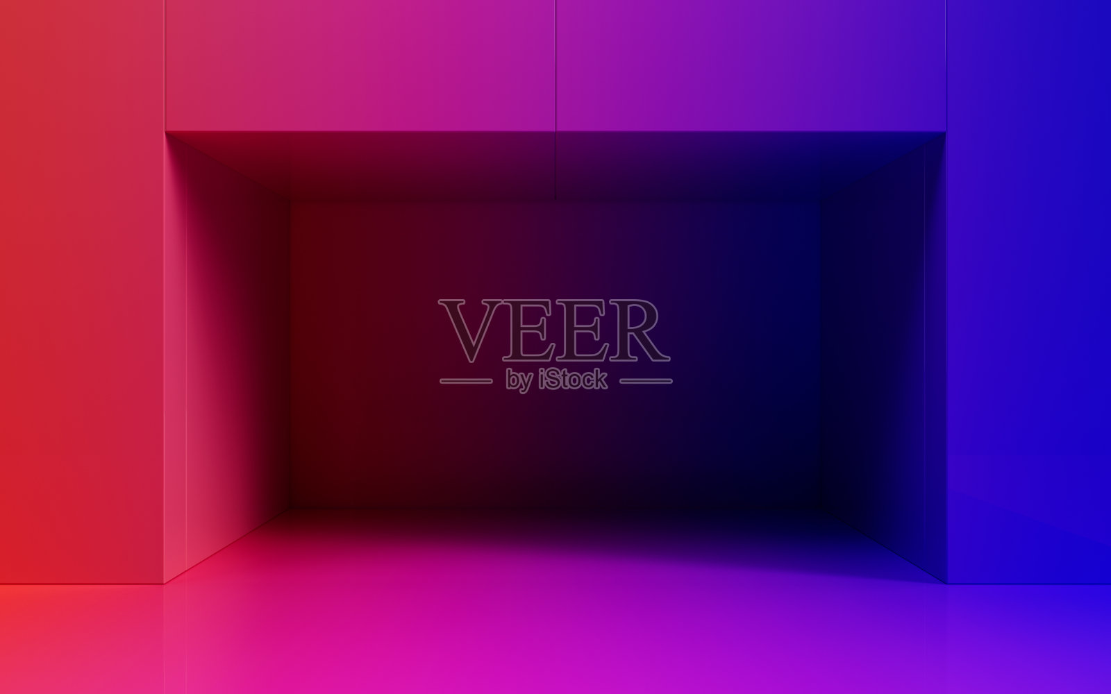 网格线和空房间,3d渲染。照片摄影图片