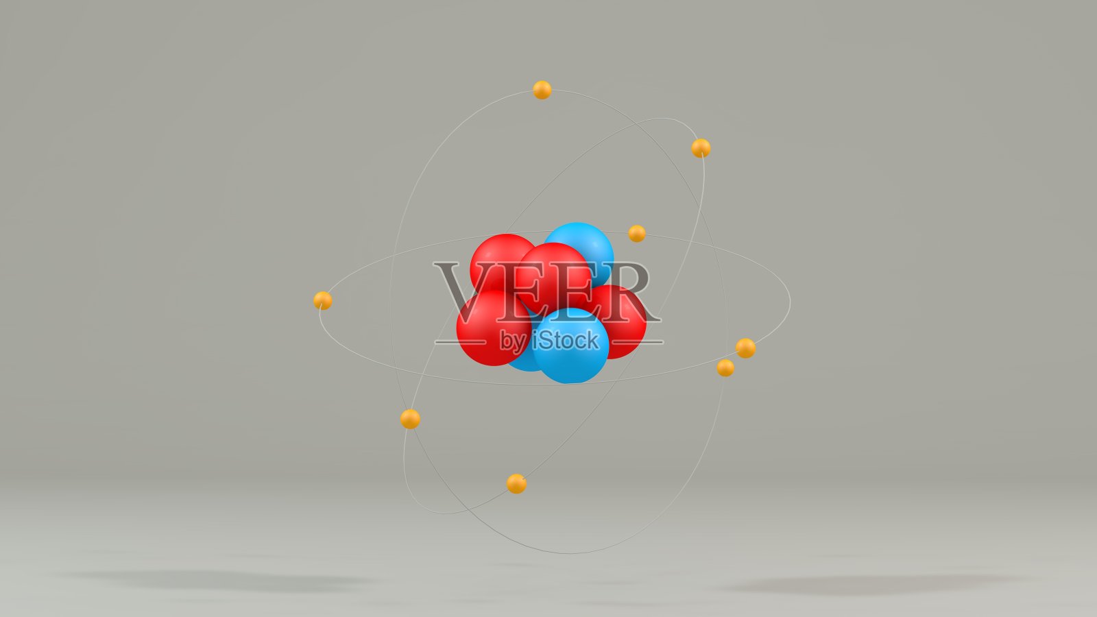 动作3D渲染中的原子结构照片摄影图片