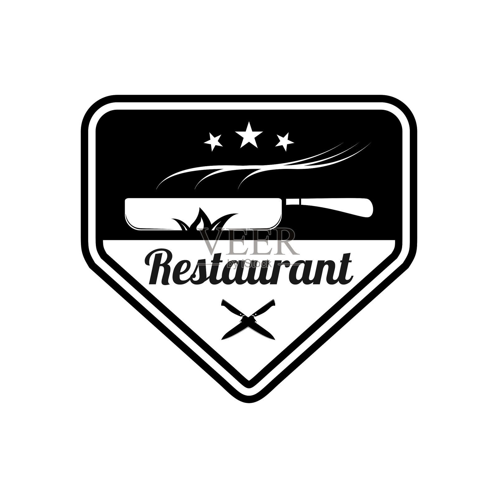 菜刀和锅插画图片素材