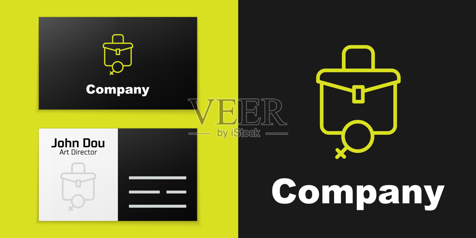 标志线条工作为女性图标孤立上图标素材