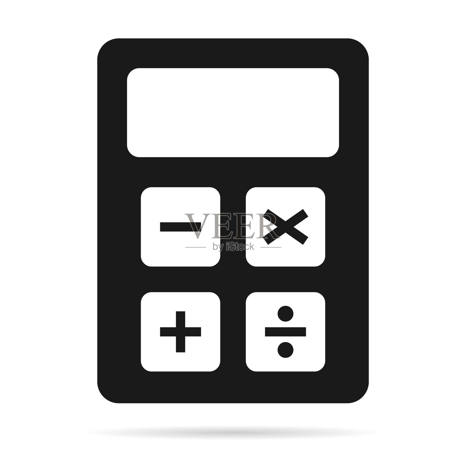 计算器图标,数学网页按钮矢量插图。互联网网站财务技术设计插画图片素材