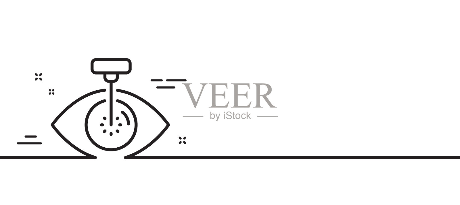 眼科激光手术线图标眼科诊所标志设计元素图片