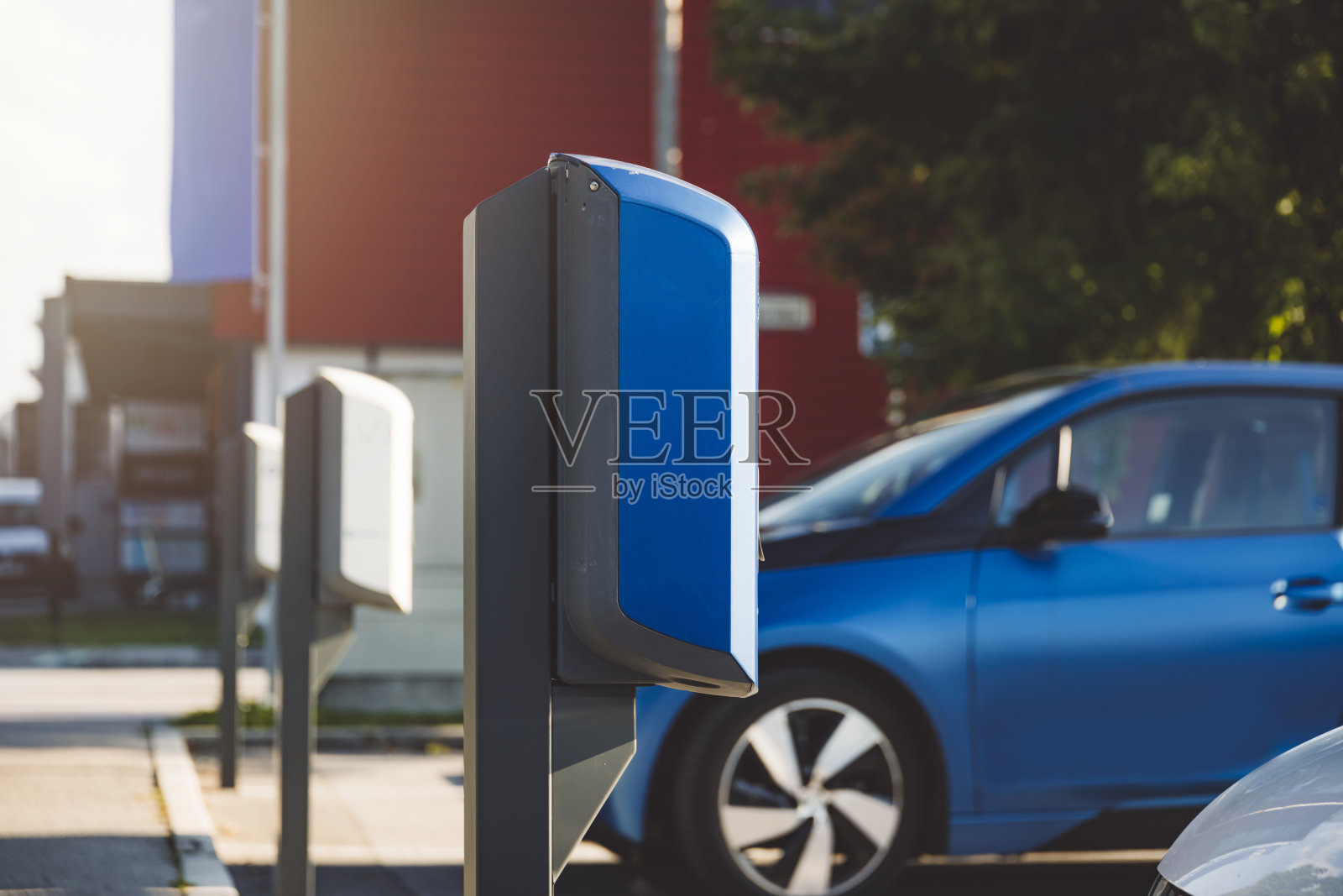 电动汽车发电站照片摄影图片