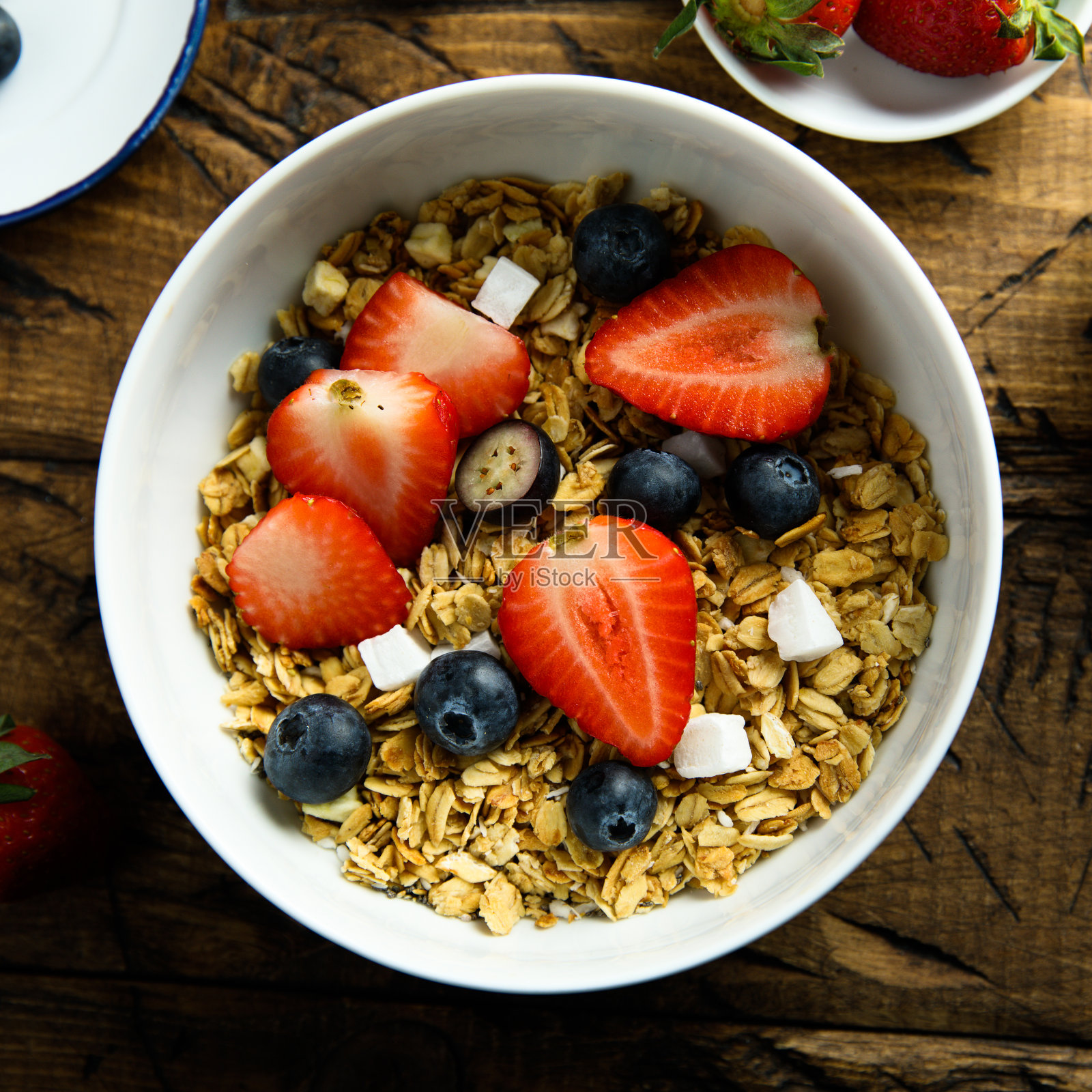 格兰诺拉麦片照片摄影图片