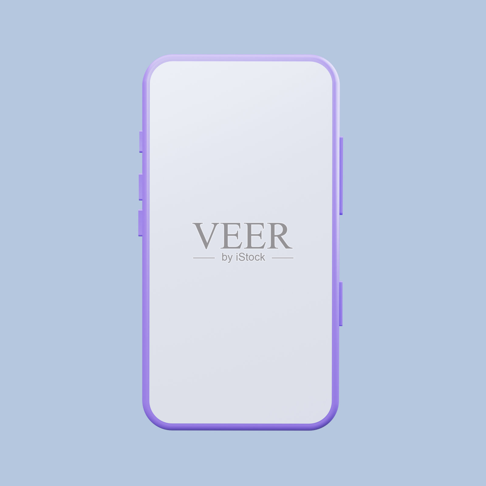 手机顶视图的模型。有一个空白的白色屏幕。3 d渲染图照片摄影图片