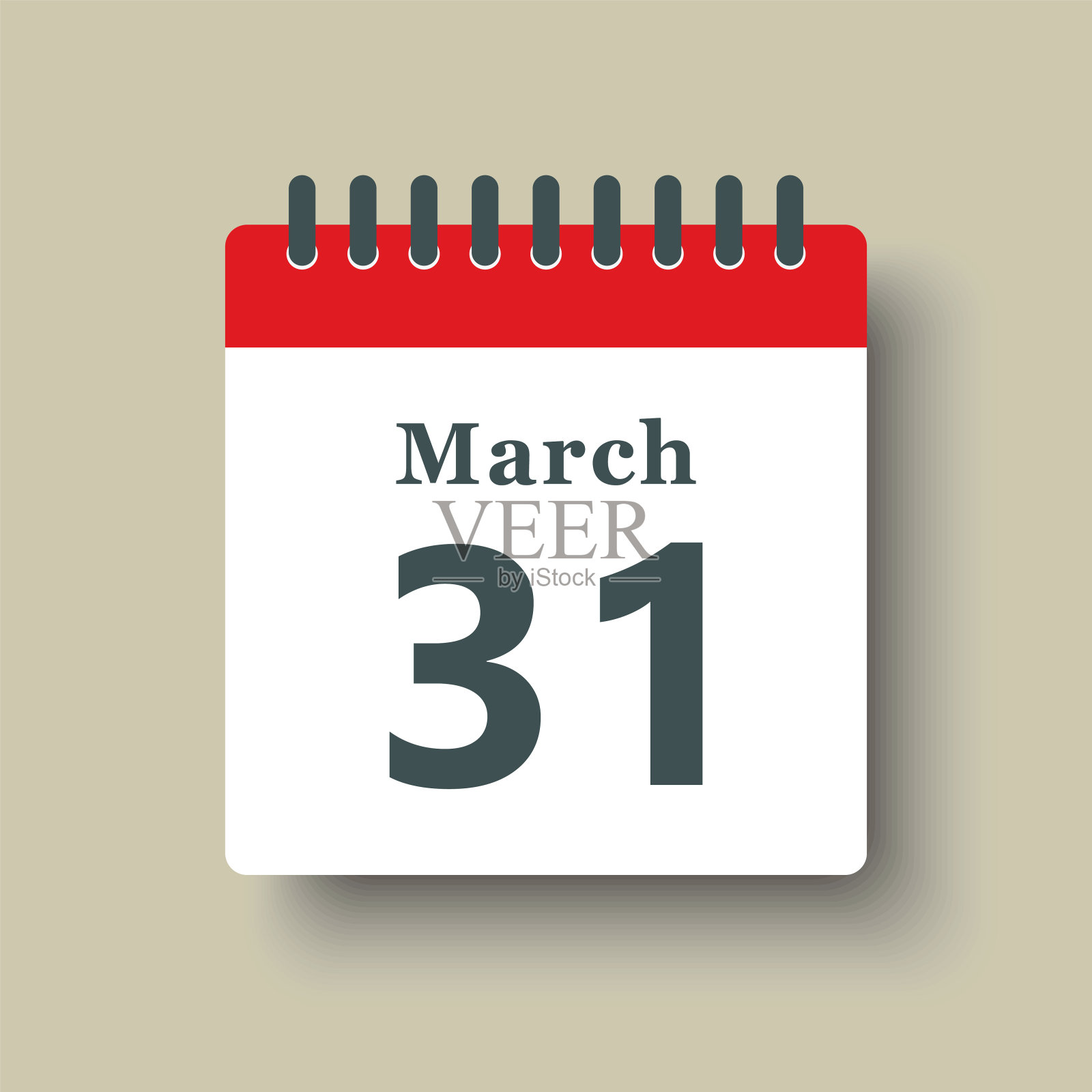 图标日日期3月31日,模板日历页插画图片素材