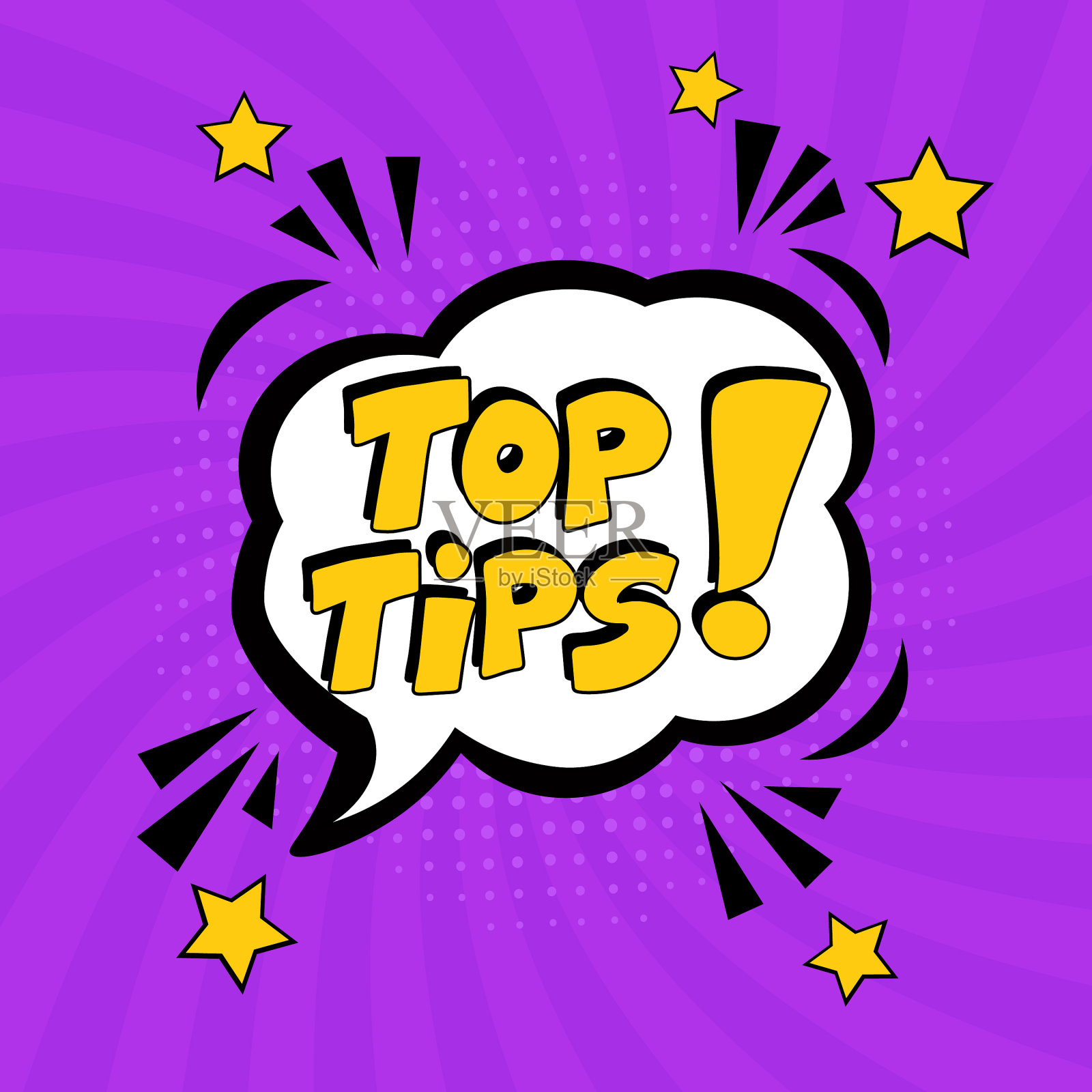 高级技巧。漫画书爆炸与文本-顶级技巧。插画图片素材