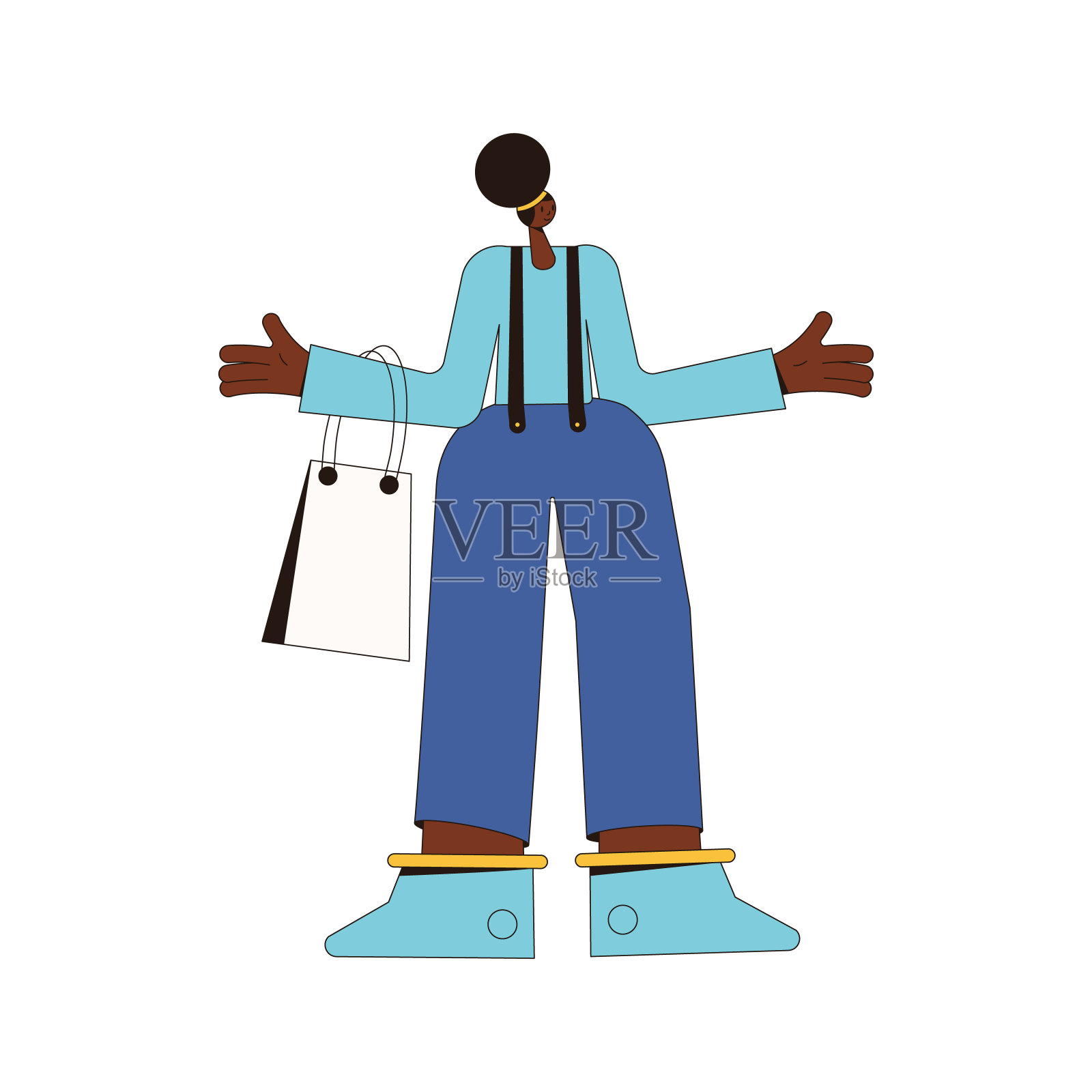 女人的书。女性角色穿着便服,孤立地站在白色背景上。矢量插图。插画图片素材