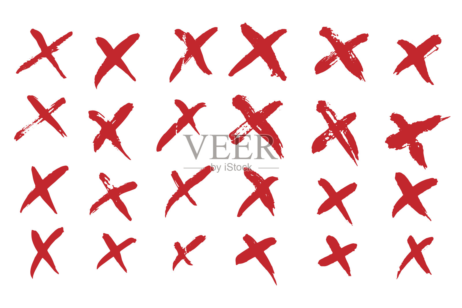 X标记,手绘十字,字母X笔触插画图片素材