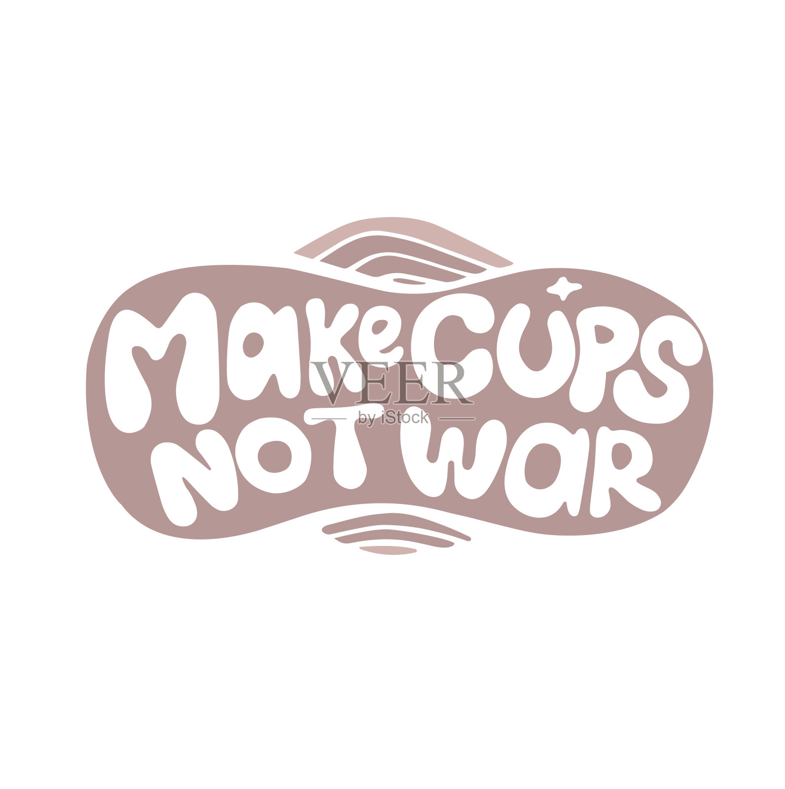 陶艺学校的手绘字体。装饰语言泡沫。墙面和t恤的表达。涂鸦会徽标志孤立。柔和的颜色。爱好装饰符号贴纸。插画图片素材