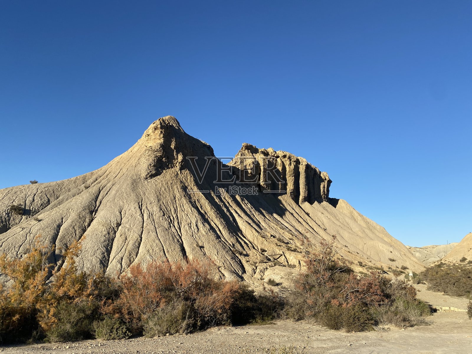塔伯纳斯沙漠位于西班牙南部安达卢西亚Almería。电影的位置。照片摄影图片