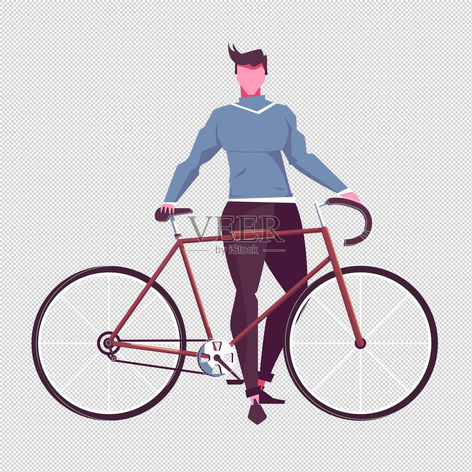 男人自行车单车设计元素图片