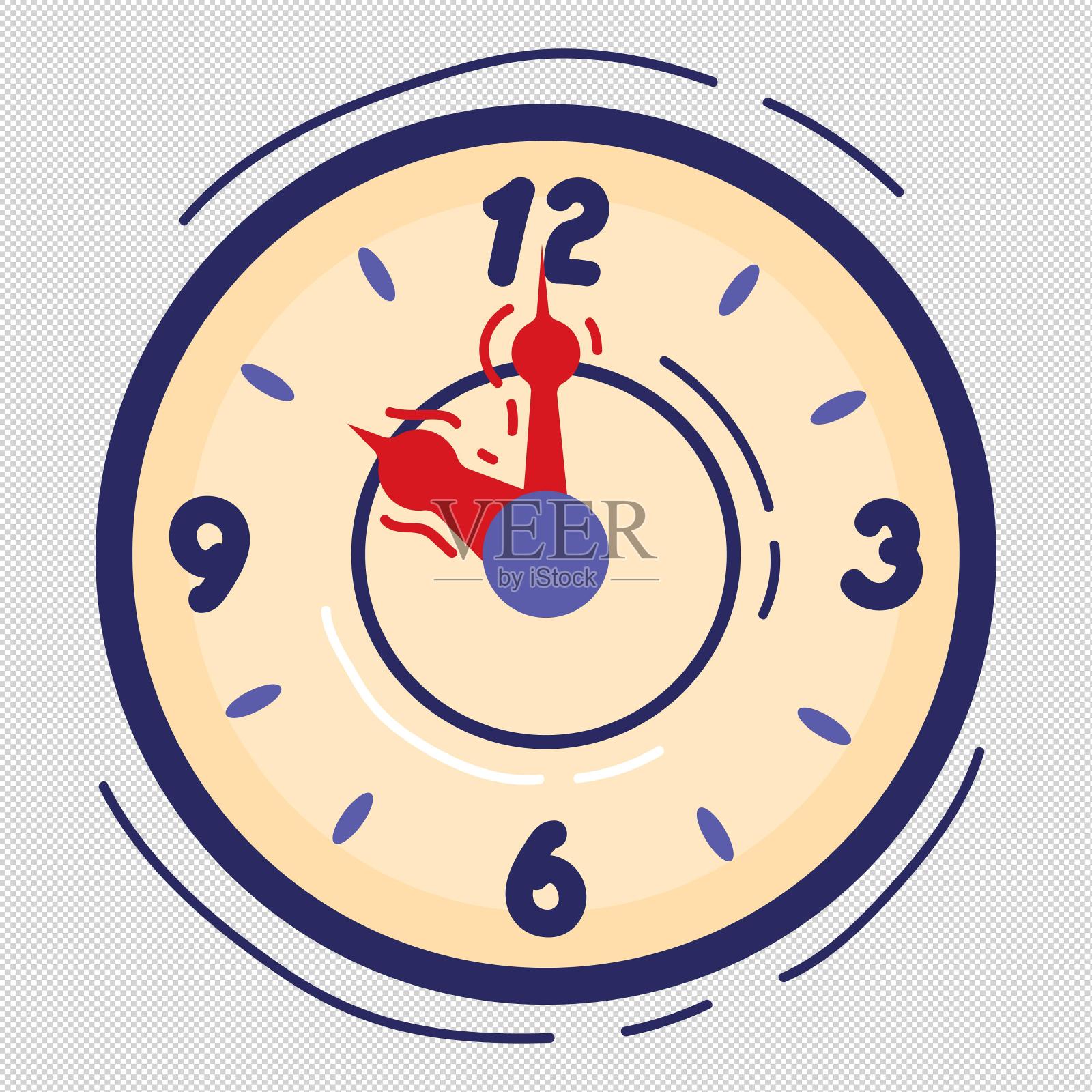 时钟闹钟报时设计元素图片