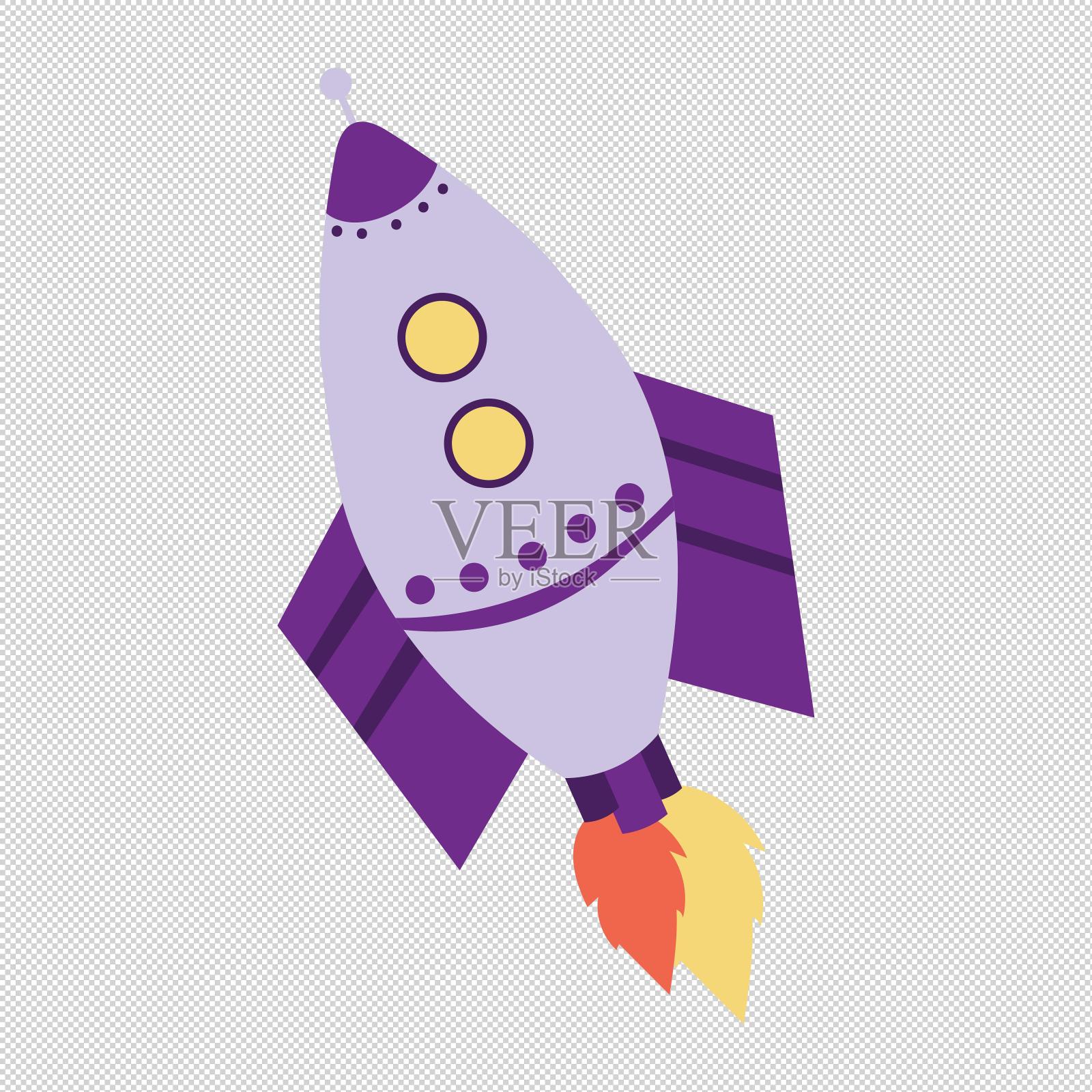 火箭升空翱翔设计元素图片