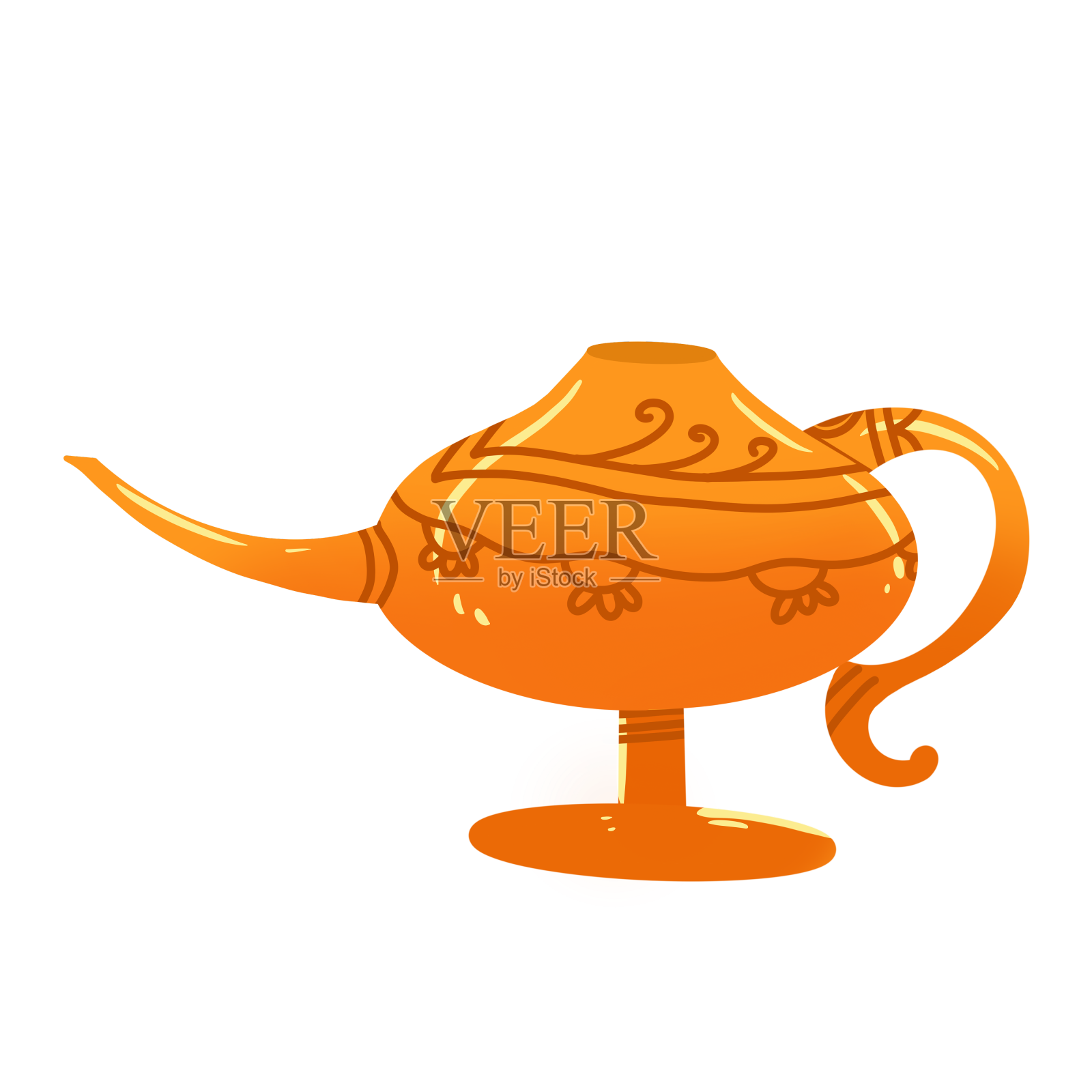 神灯许愿卡通设计元素图片