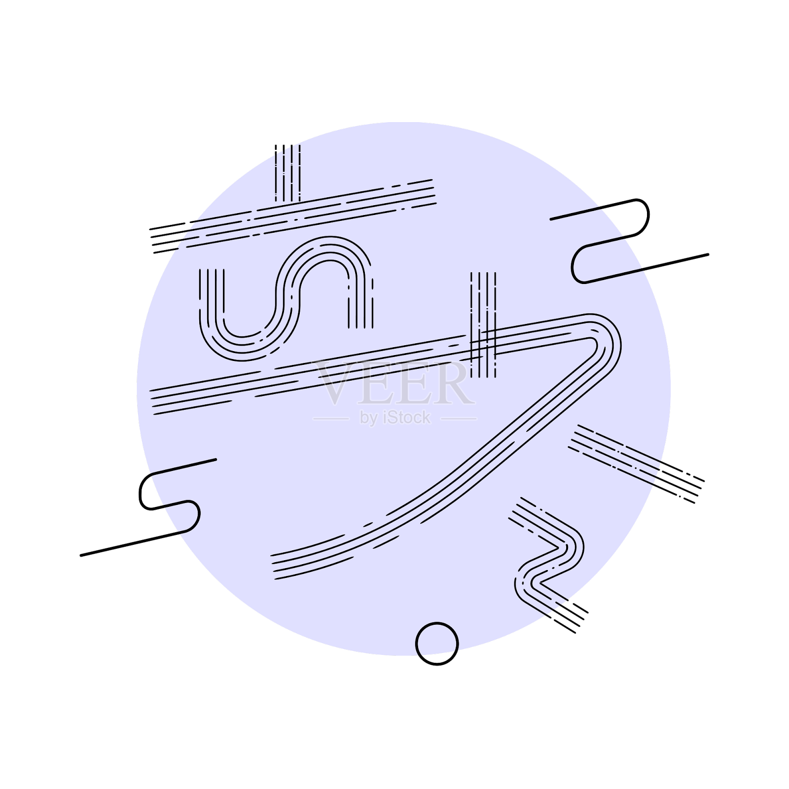 立冬二十四节气线条简约艺术字设计元素图片