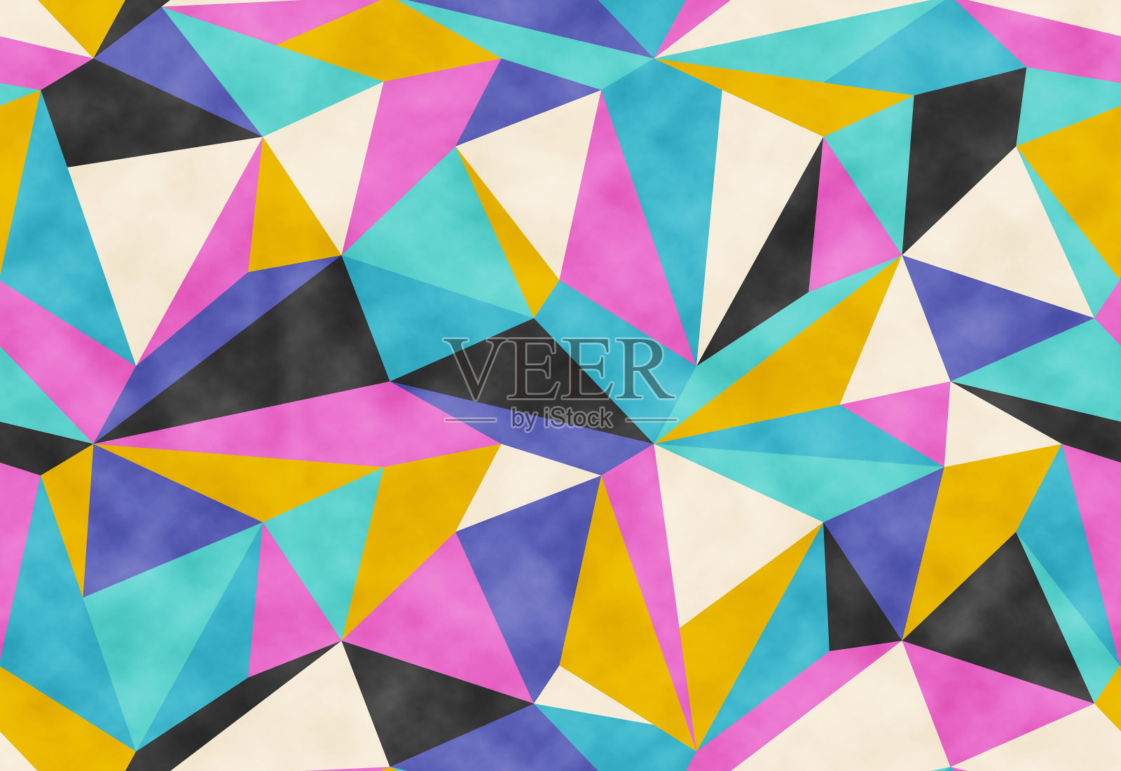 无缝几何多边形图案。插画图片素材