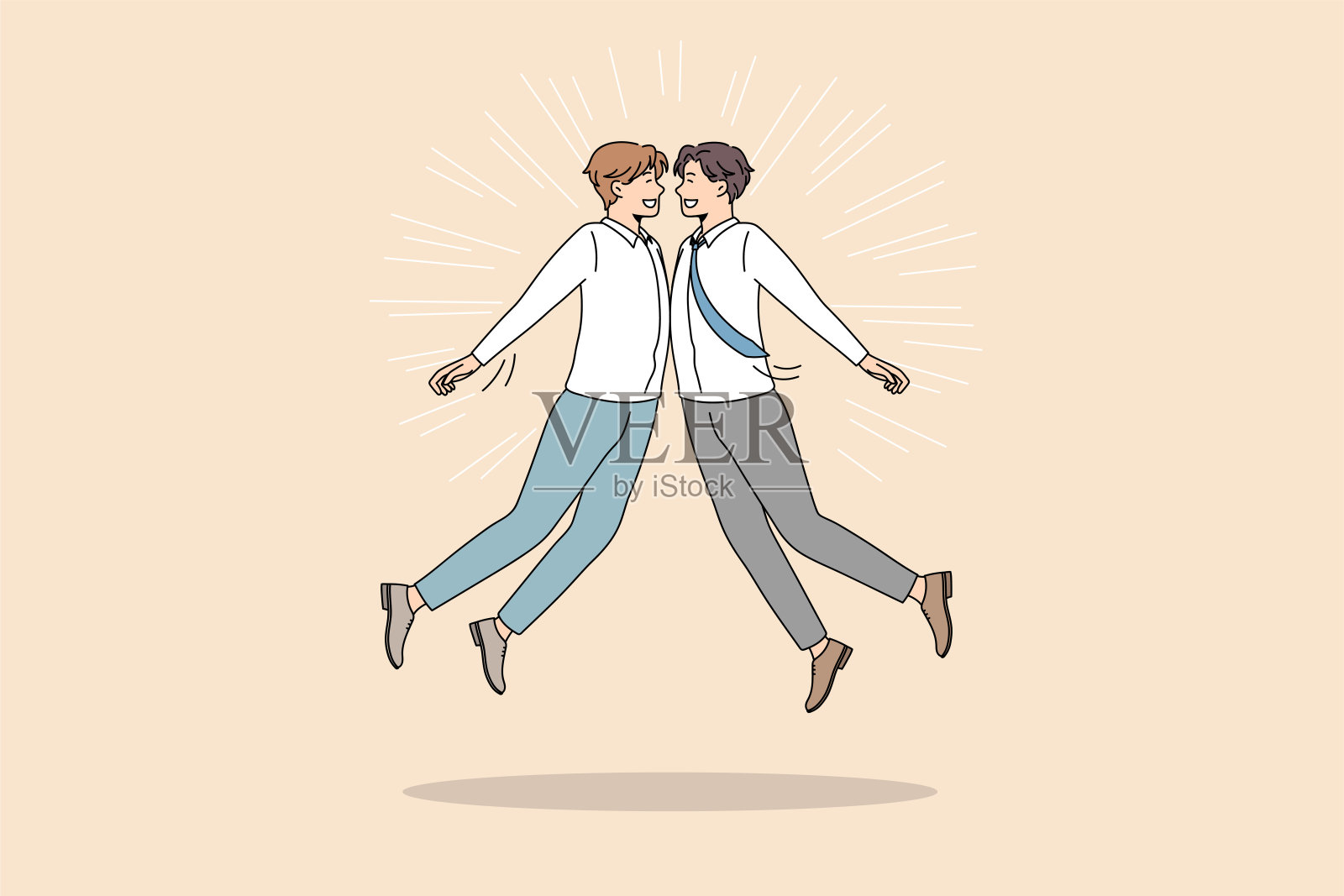 团队合作和成功理念插画图片素材