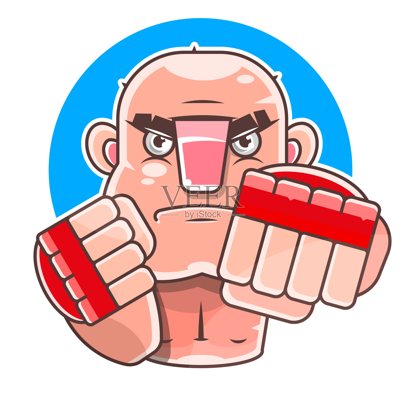 综合武术标志设计,手拳图标,搏击符号插画图片素材