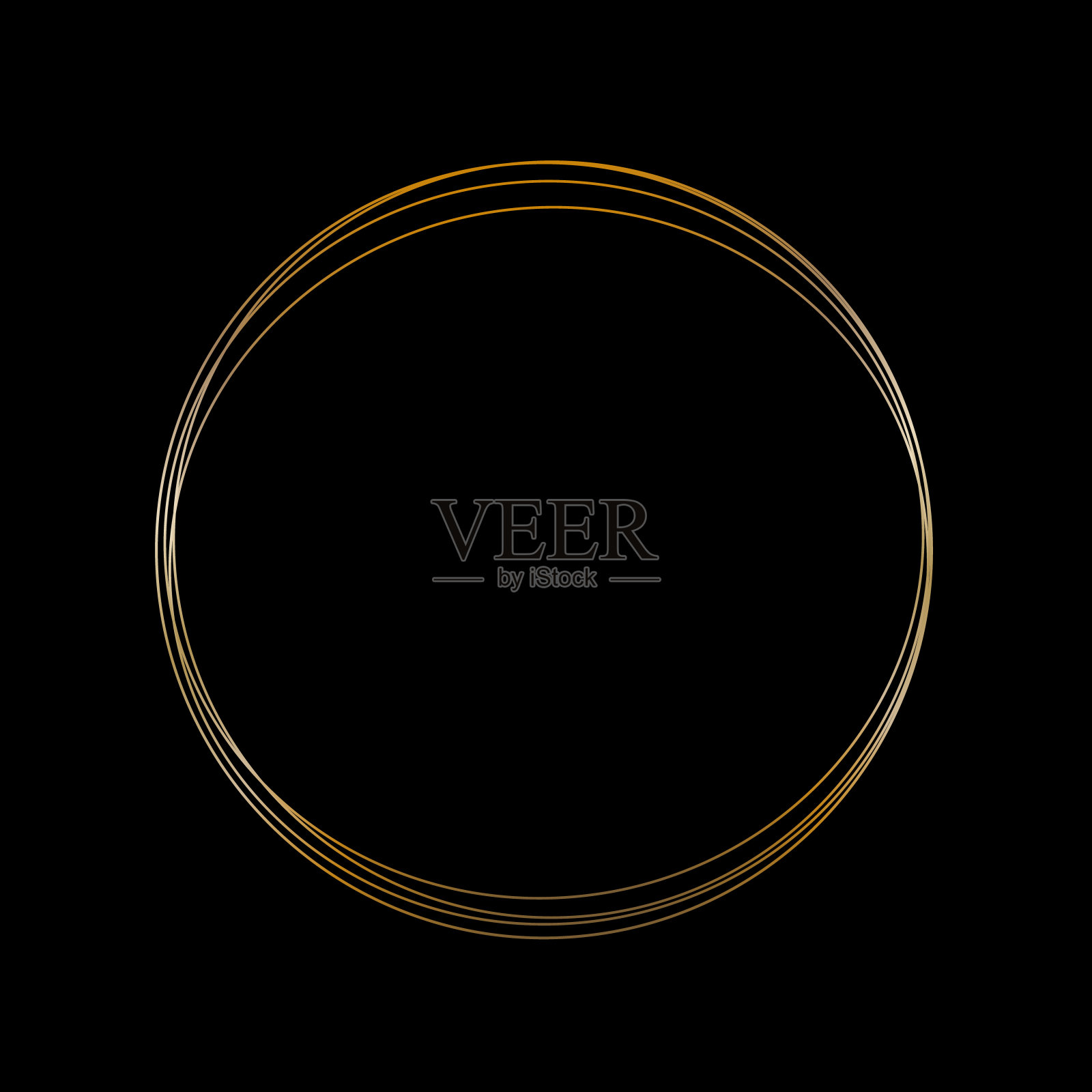 闪烁着金光的火环。设计元素图片