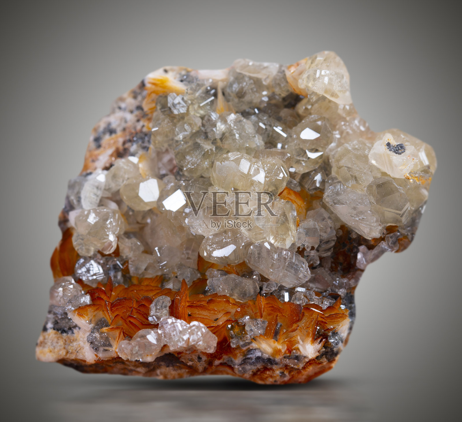 Cerrusite矿物标本石头岩石地质宝石晶体照片摄影图片