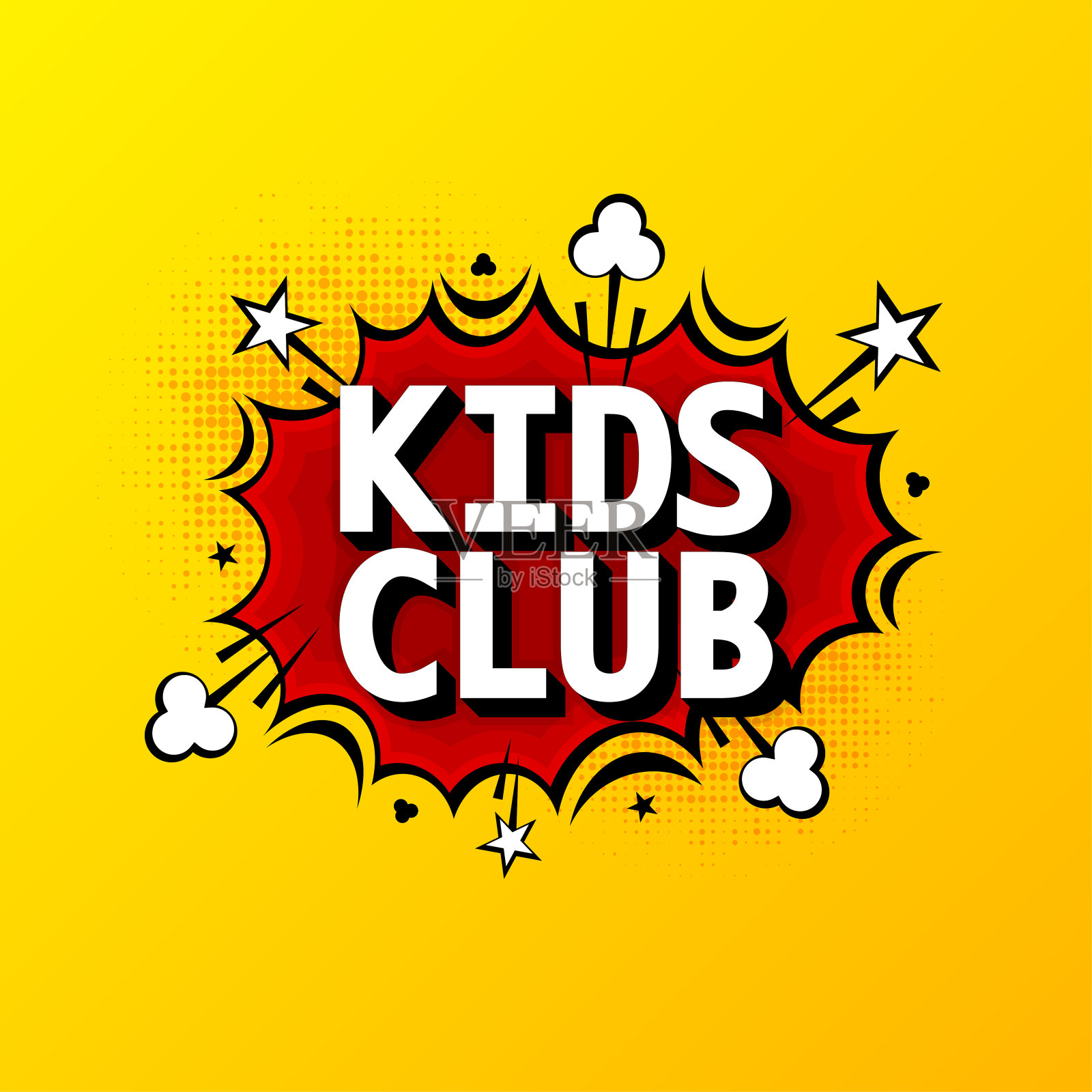 漫画词的繁荣。漫画演讲泡泡模板。卡通风格的漫画对话云。波普艺术爆炸。矢量插图。插画图片素材