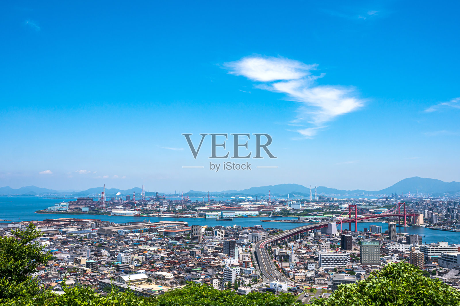 福冈县北九州市工业城市景观照片摄影图片