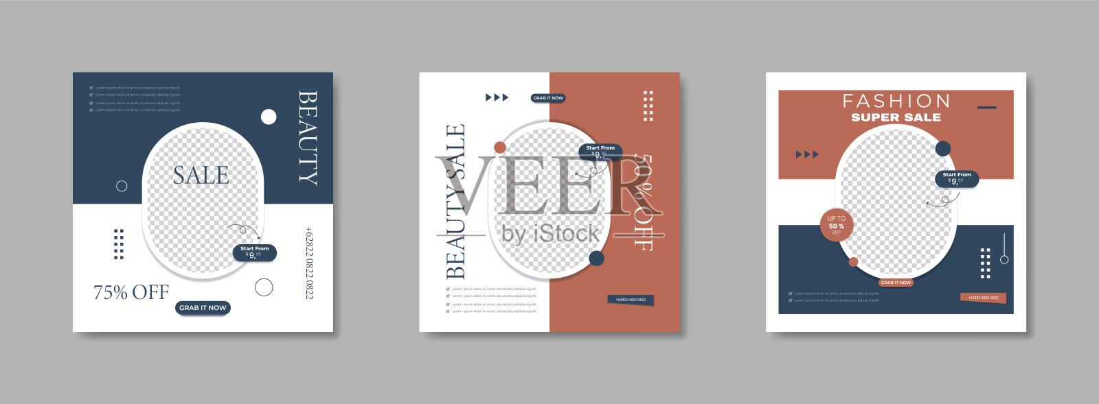 闪速销售社交媒体张贴模板设计与时尚的抽象广场风格。可以用于社交媒体帖子,手机应用,横幅设计和网页/互联网广告设计模板素材