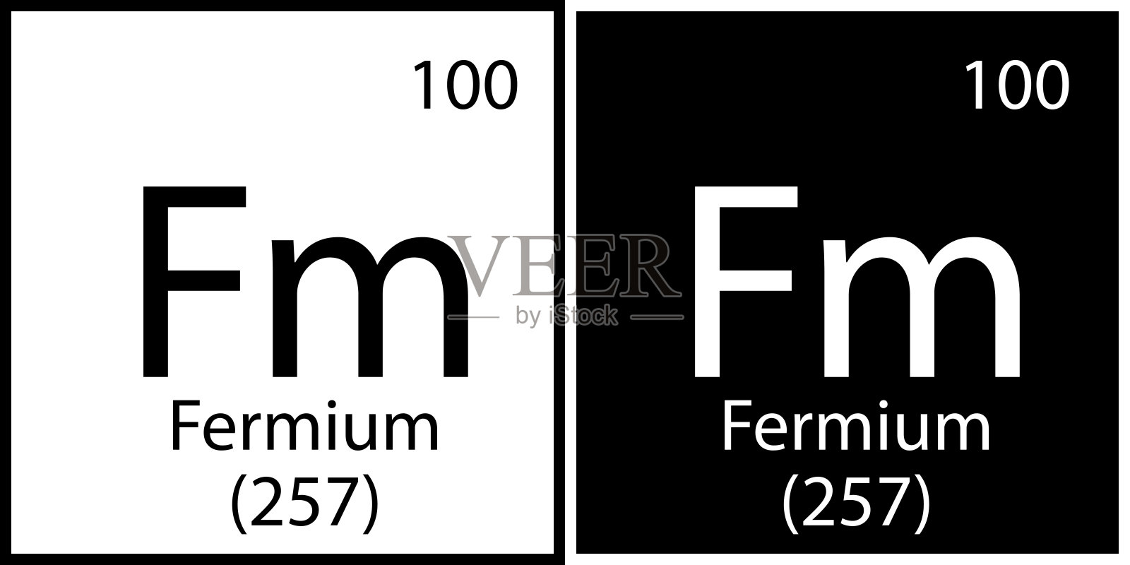 镄化学元素。门捷列夫表。现代设计。教育背景。矢量插图。股票的形象。插画图片素材