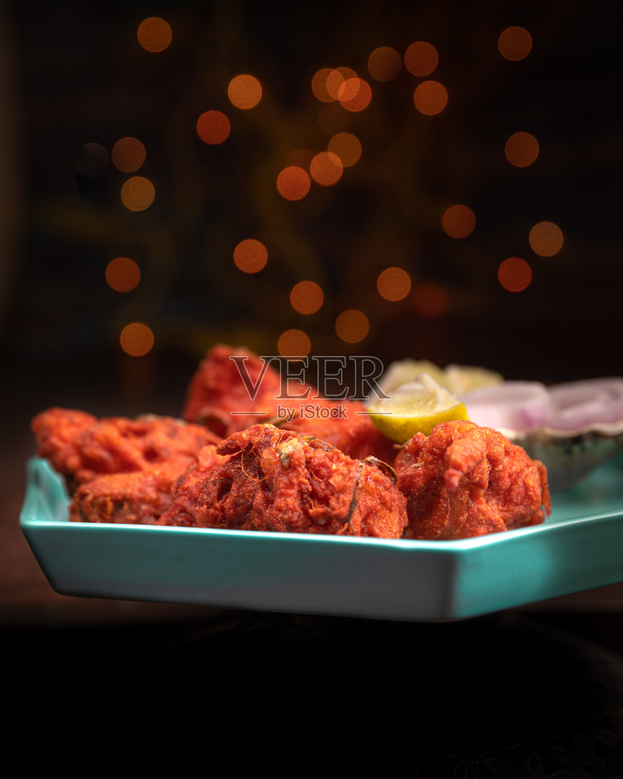 班加罗尔自制炸鸡照片摄影图片