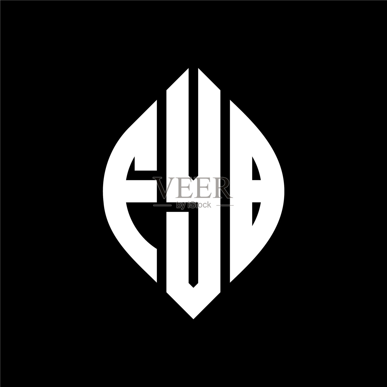 Fyb圆形字母标志设计用圆形和插画图片素材