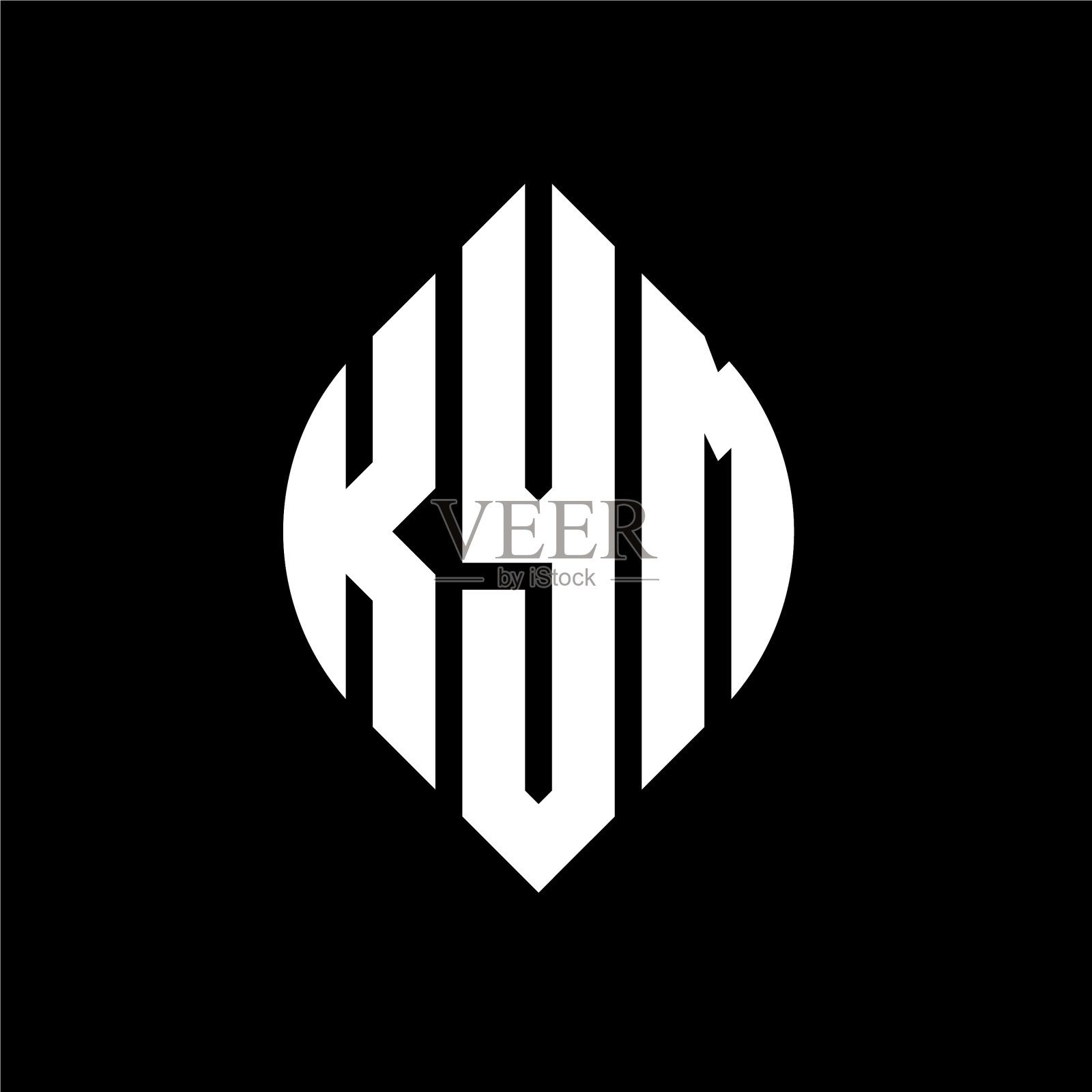 Kym圆字母标志设计与圆和插画图片素材