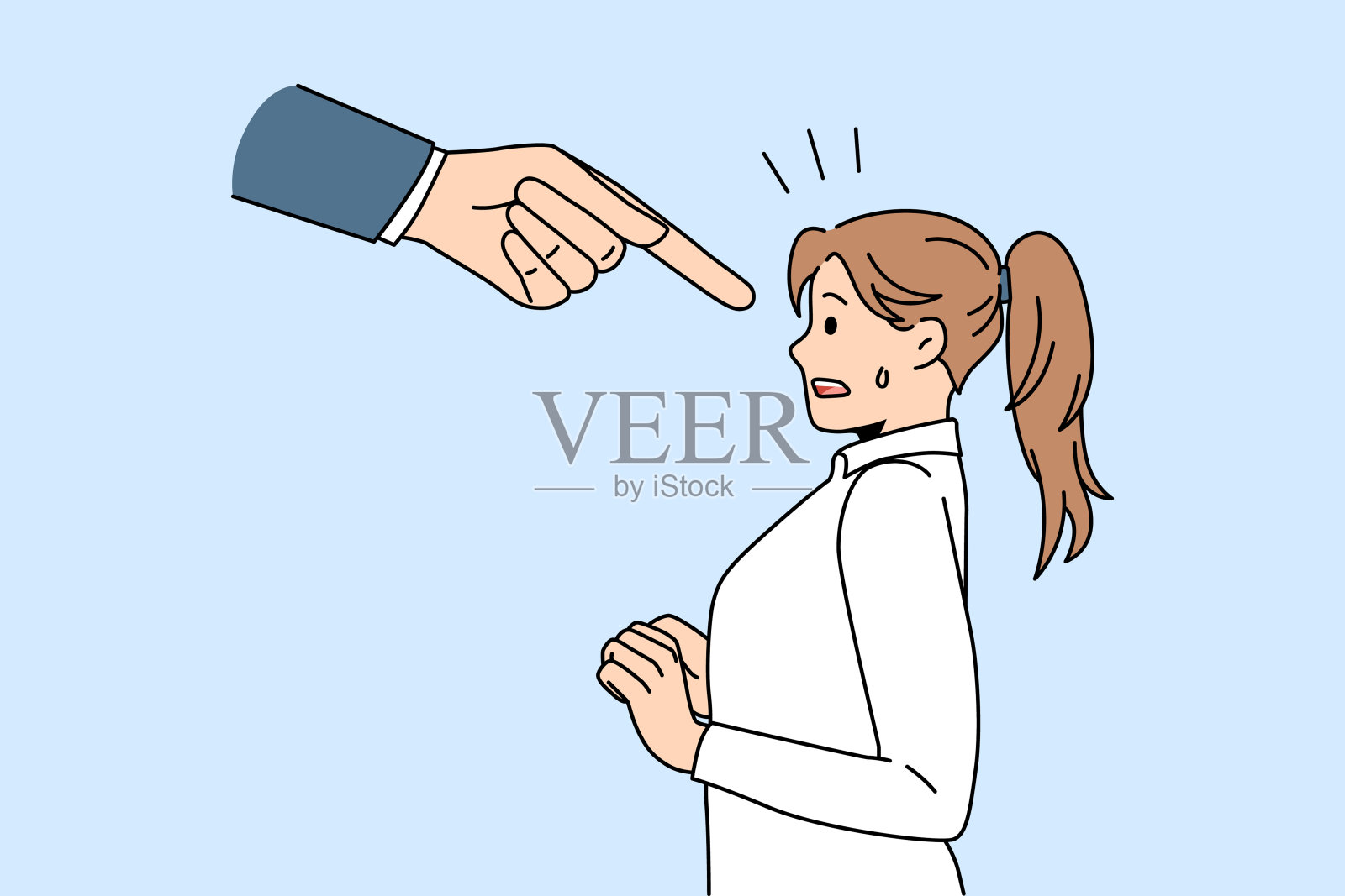 工作中的压力和压力概念插画图片素材