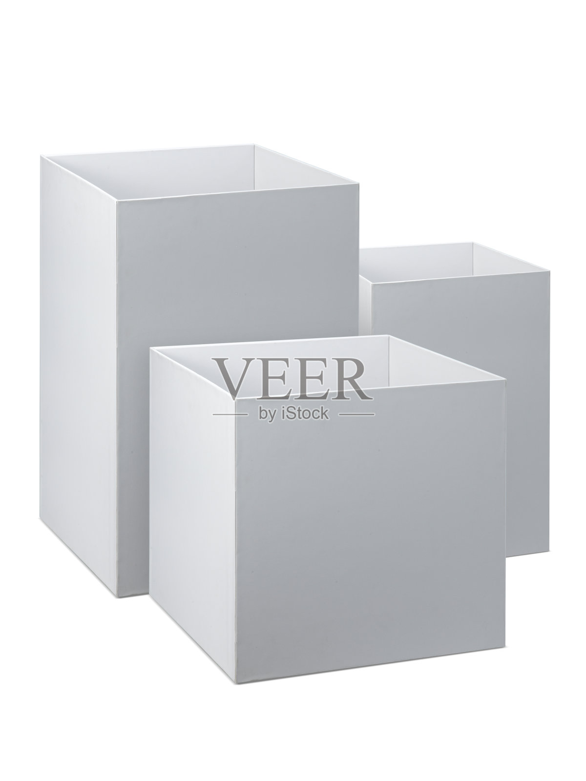 打开空白纸箱孤立在白色背景照片摄影图片