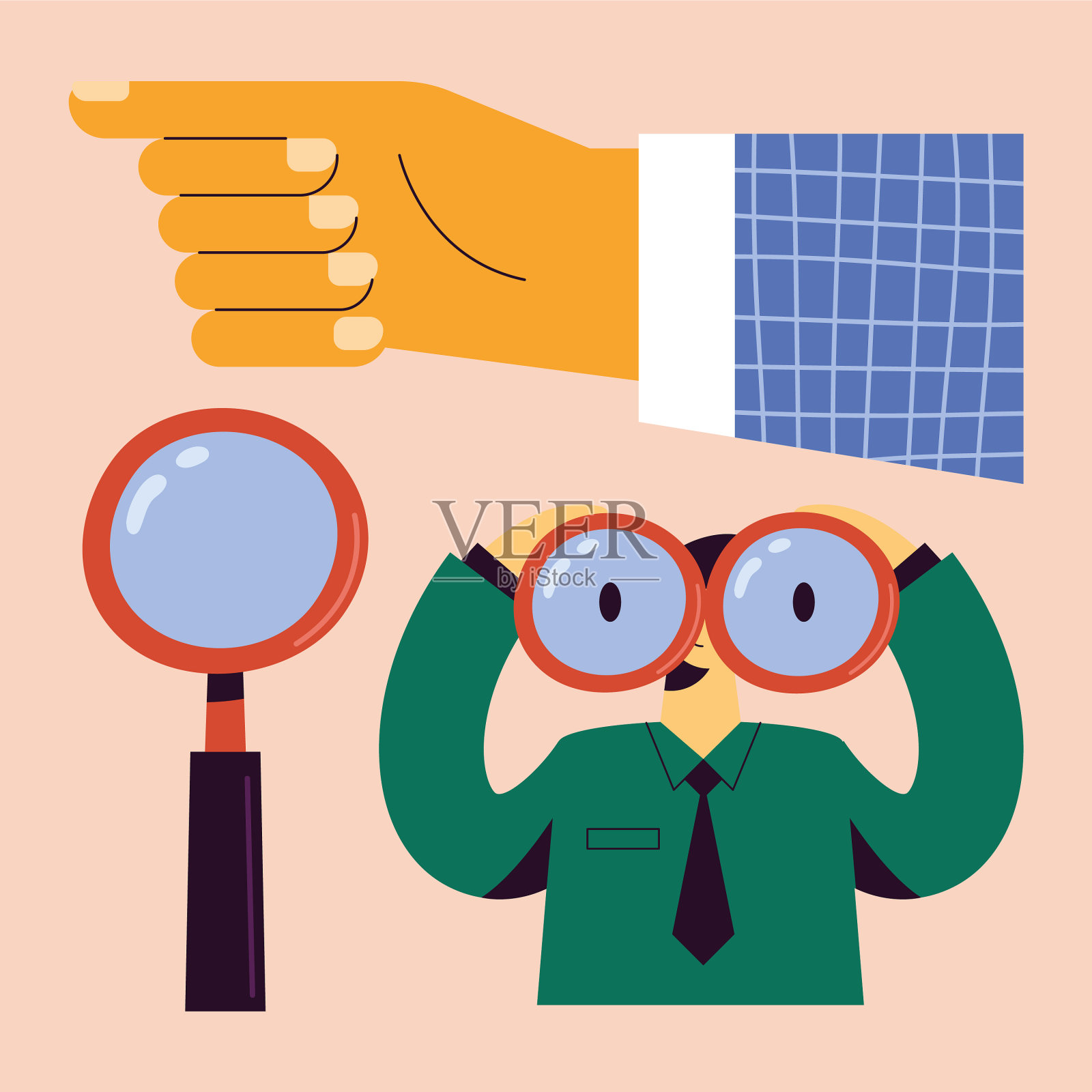 我们正在招聘三位偶像插画图片素材