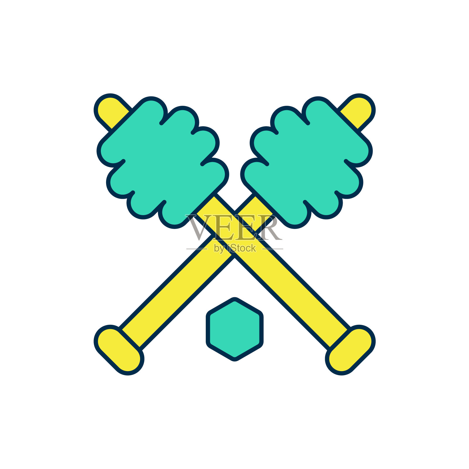 填充轮廓蜂蜜勺棒图标孤立在白色背景。蜂蜜包。向量插画图片素材