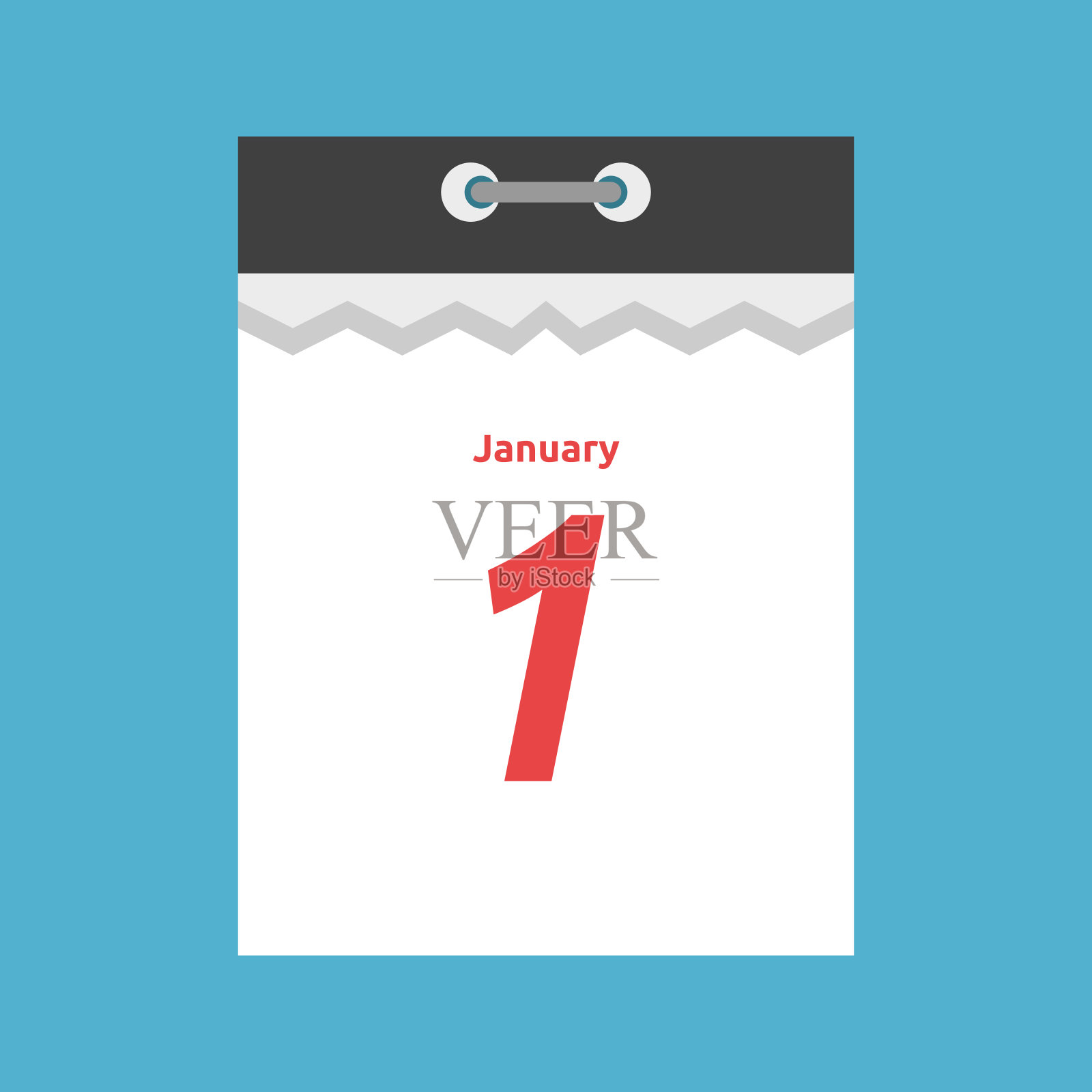 1月1日,撕历插画图片素材