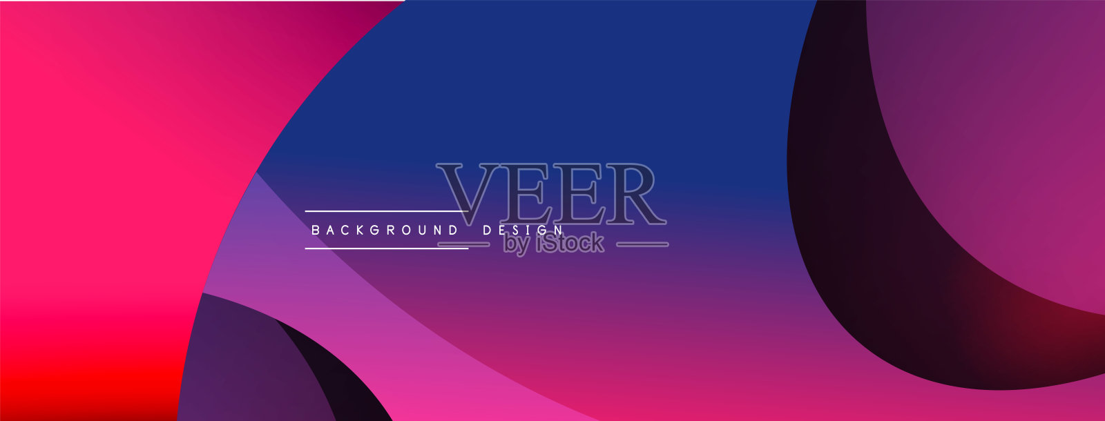 创造性的几何壁纸。最小的抽象背景。圆形和波浪组合矢量说明壁纸横幅背景或着陆页插画图片素材