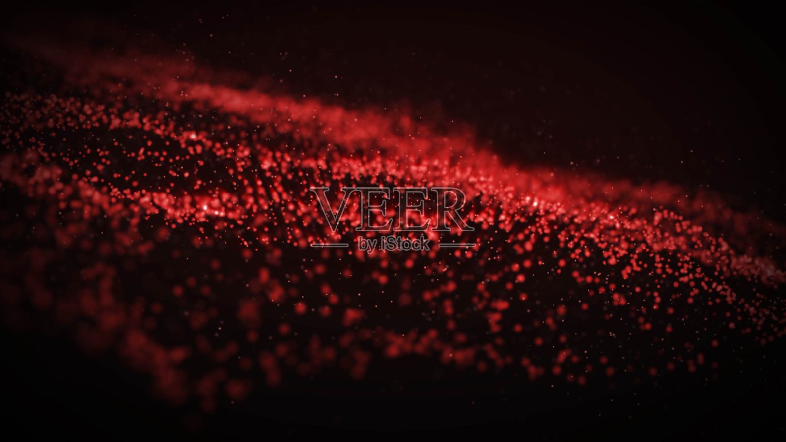 红色粒子波彩色背景插画图片素材