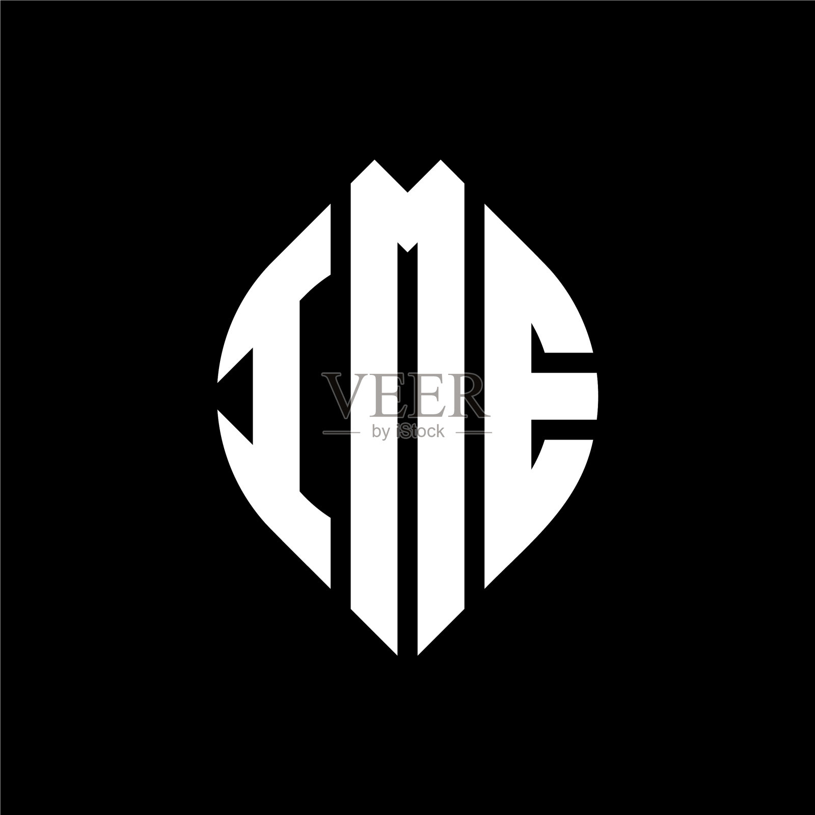 输入法圆字母标志设计与圆和插画图片素材