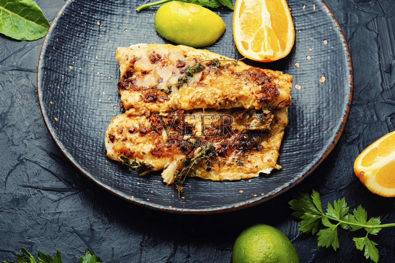 美味的炸鱼片。照片摄影图片