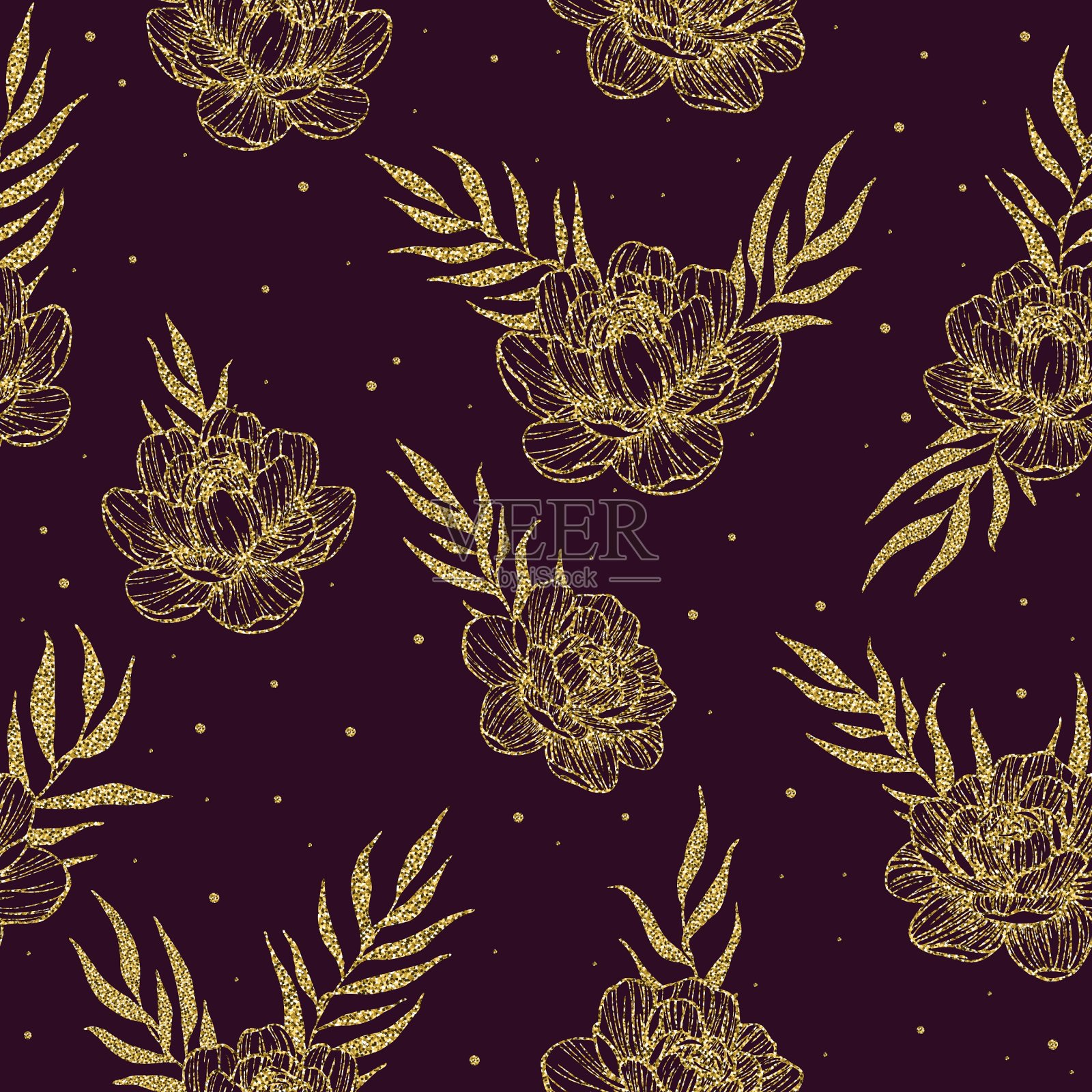 黄金的背景。完美的假期插画图片素材