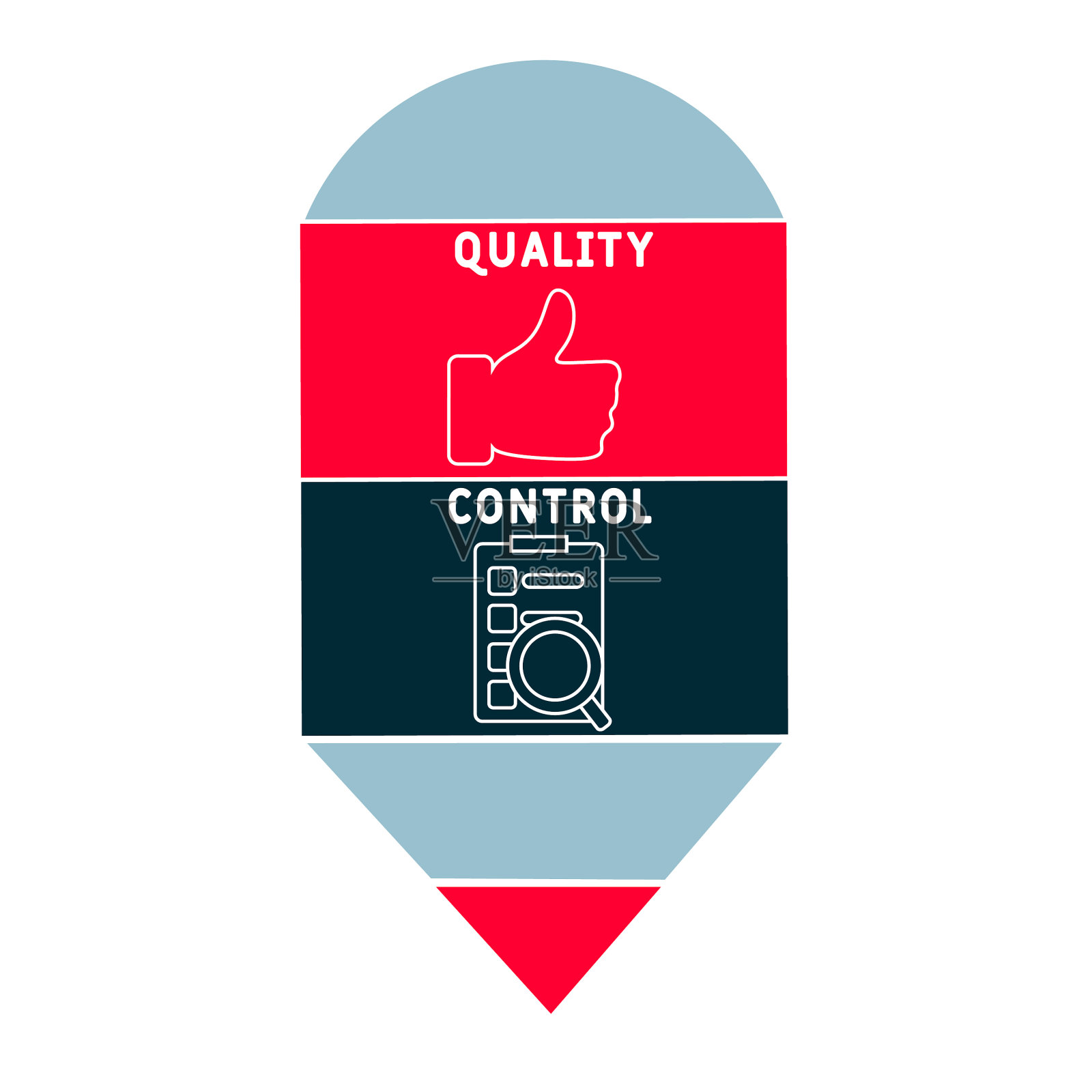 QC——质量控制的缩写插画图片素材