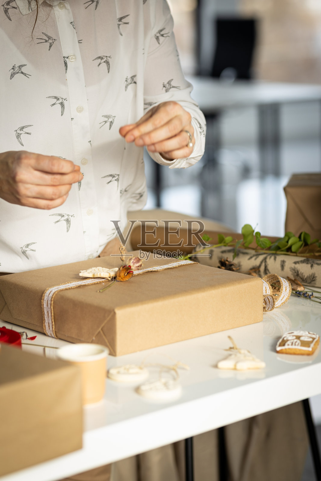 圣诞节与礼物概念照片摄影图片