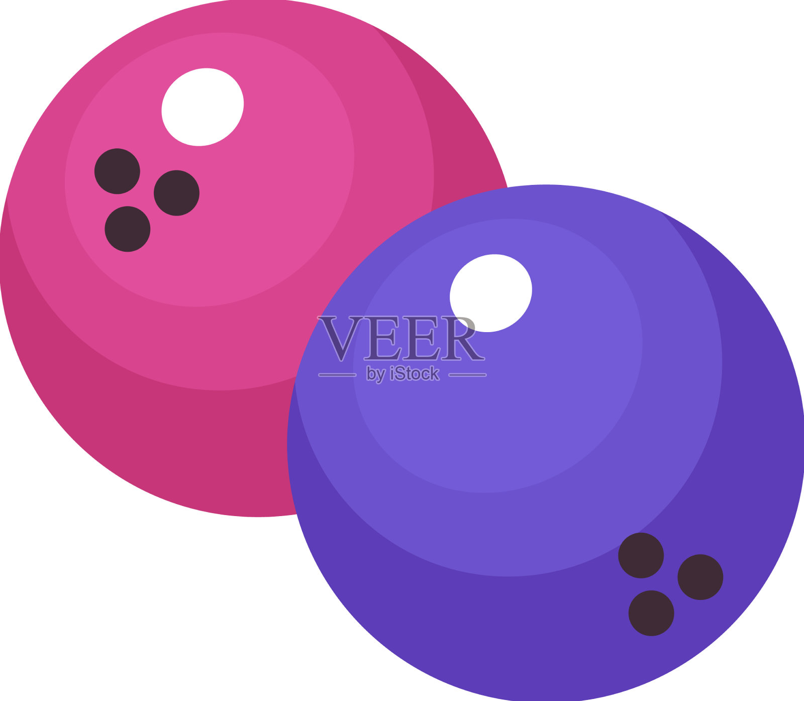 两个保龄球组合设计元素图片