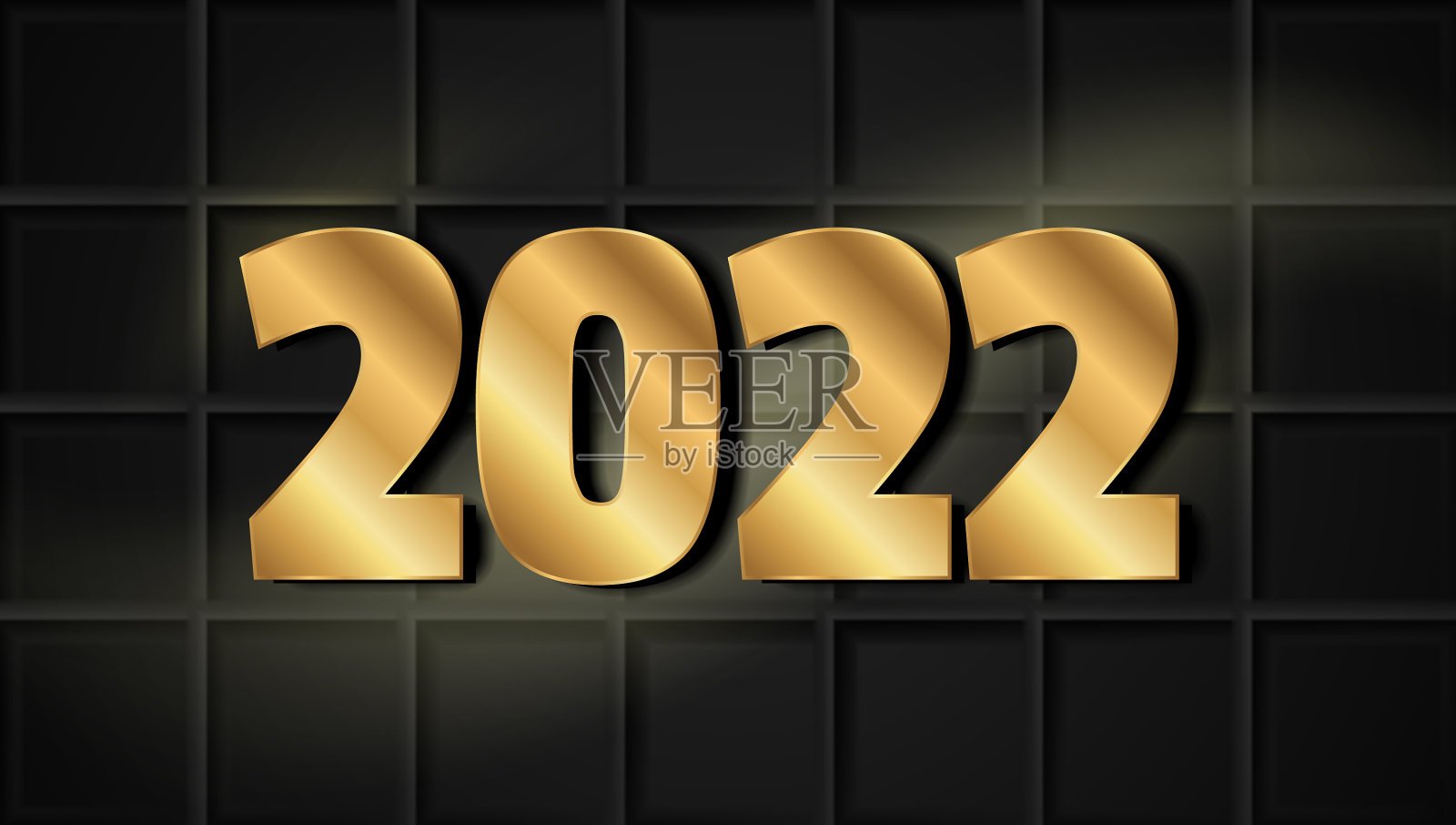 黄金2022 VIP高级号码新年会员插画图片素材