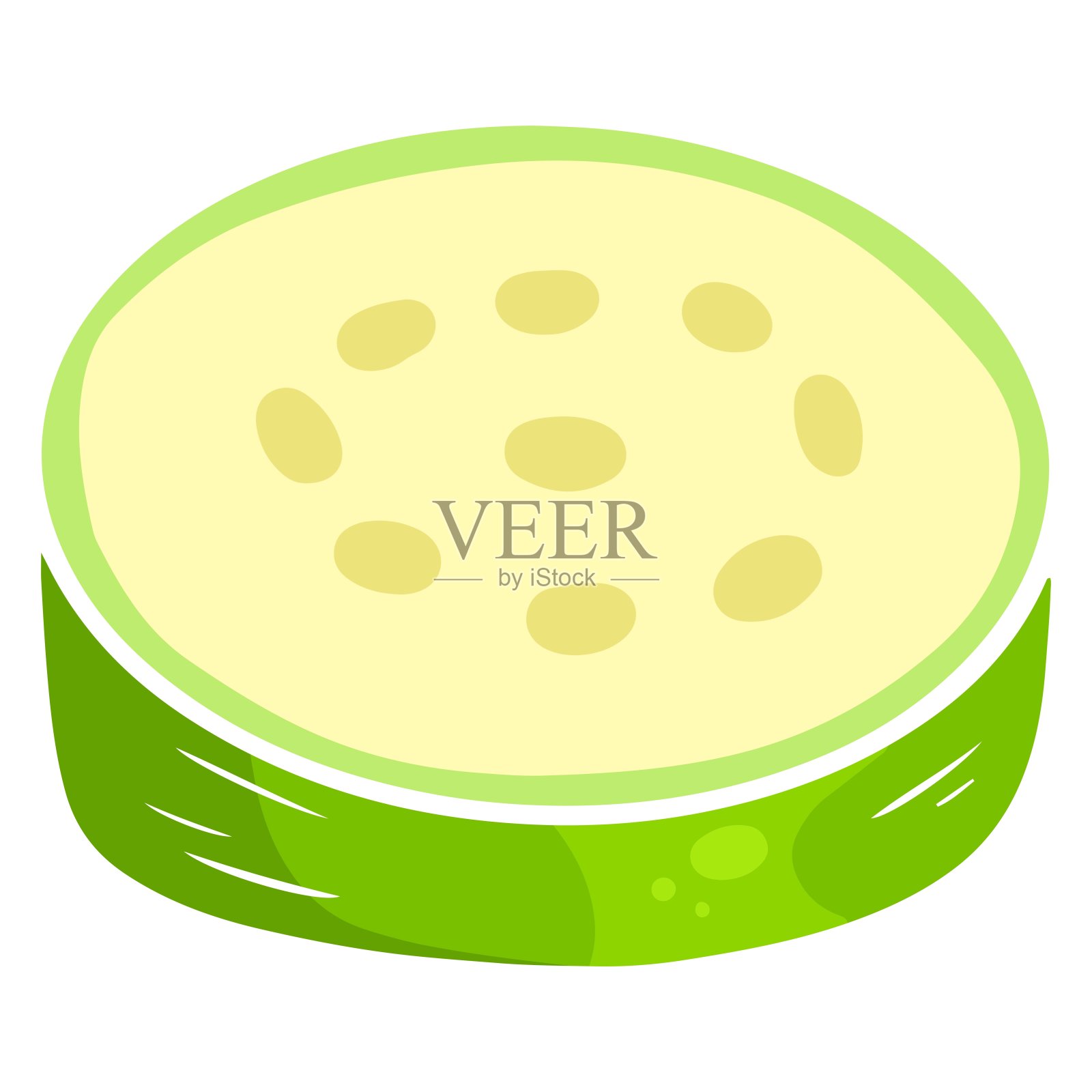 新鲜的南瓜。西葫芦片。厨房的配料。设计元素图片